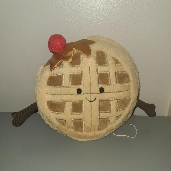 Jellycat Other - Jellycat Amuseable Waffle Plush Food Strawberry Syrup  Brown Tan